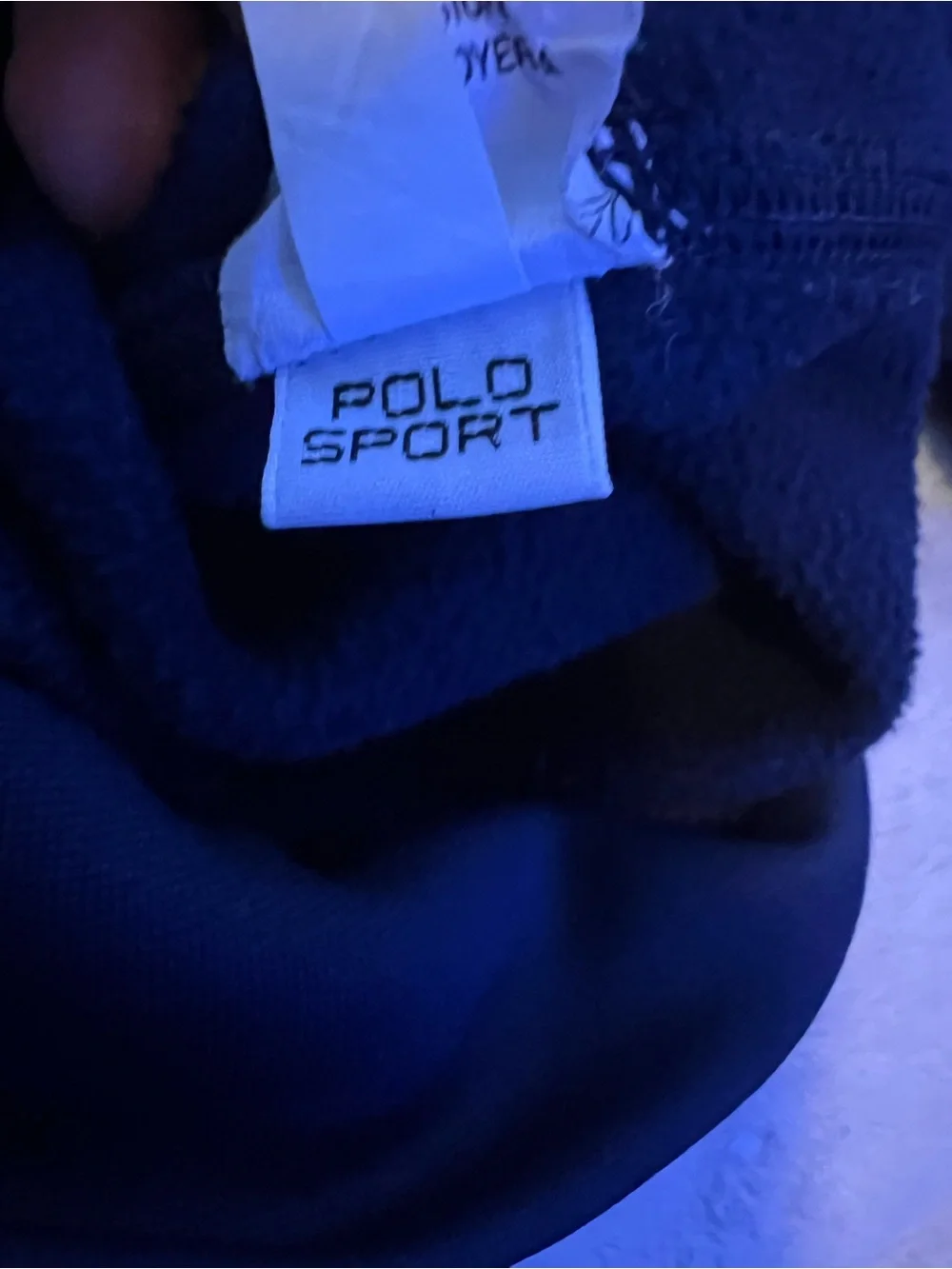 Ralph Lauren Polo Sport Navy Hoodie with Orange Logo